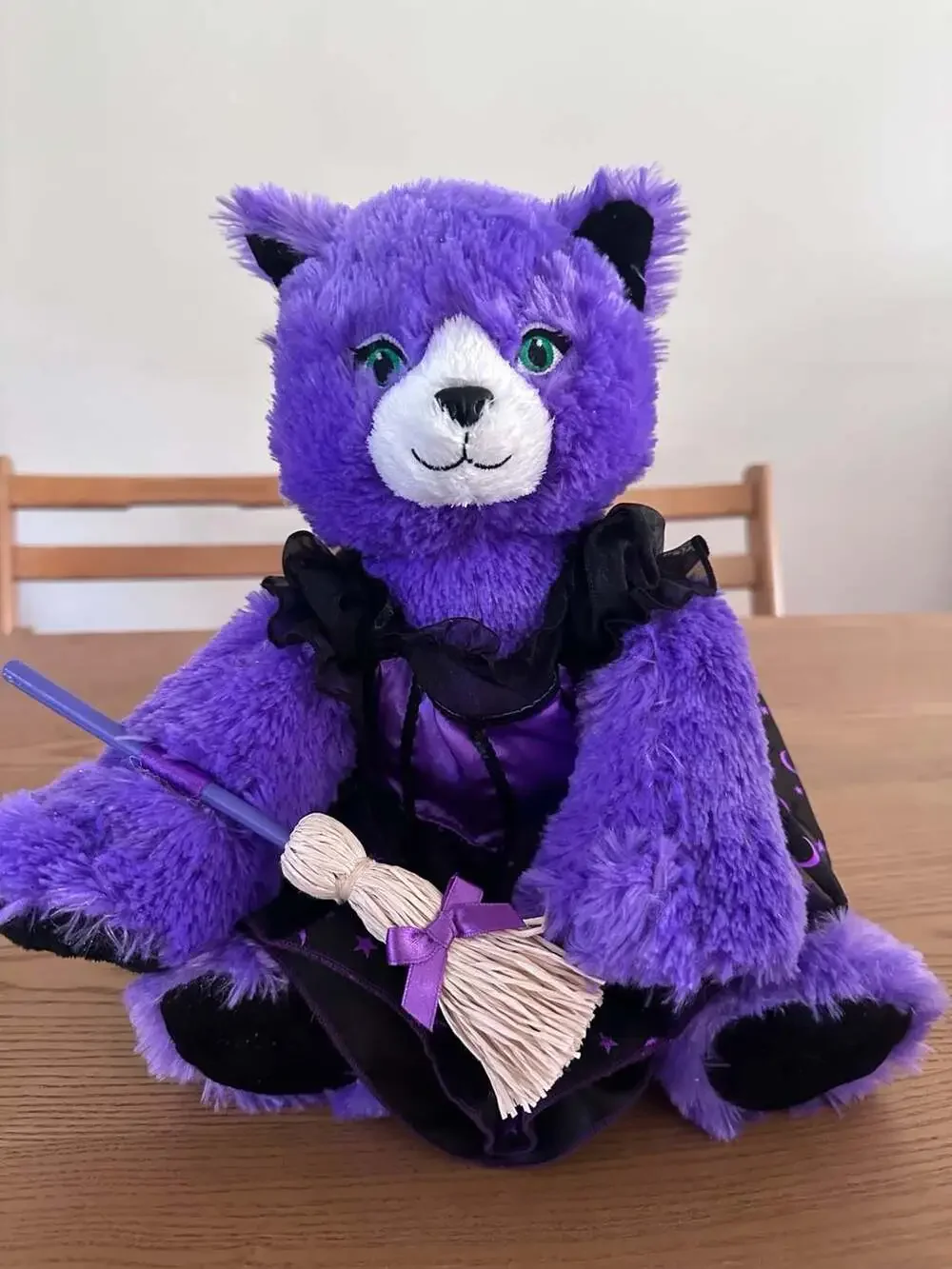 Build-A-Bear Workshop Kooky Spooky Purple Witch Cat Plush with Outfit and Broom